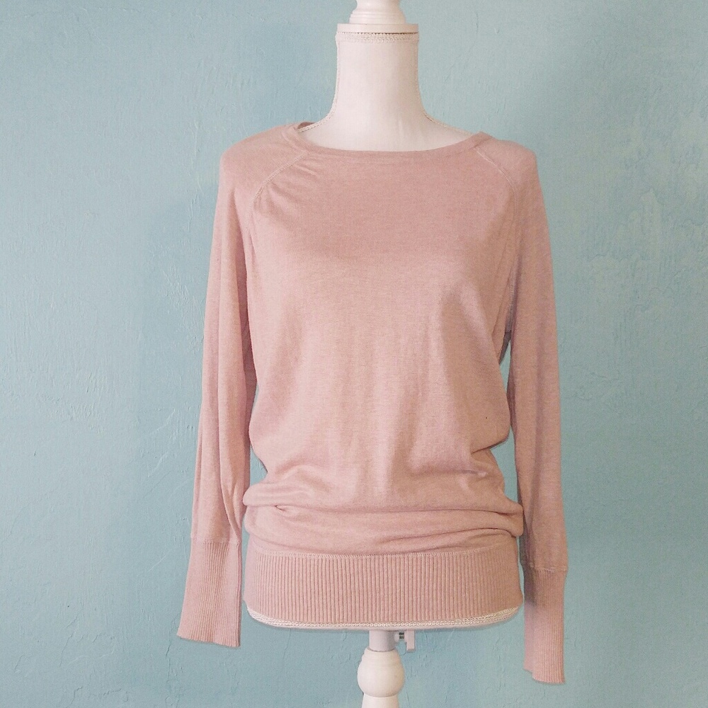 Shrinking Violet Blush Oversized Long Sleeve Top